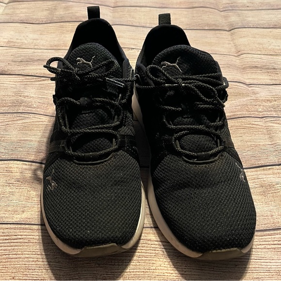 Black & White Athletic Puma Sneakers, Size 12 - Picture 1 of 11